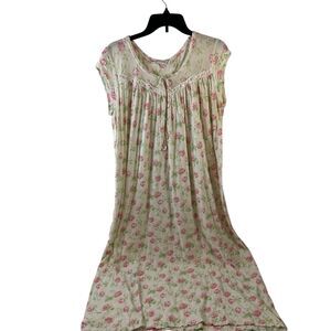 Eileen West Cottage Core Night maxi gown medium m roses